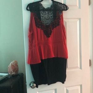 Lace Peplum Dress